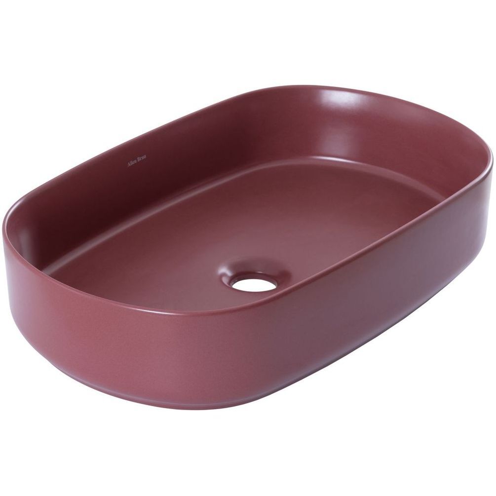 умывальник накладной allen brau fantasy oval 4.11022.bd 55x36 бордо
