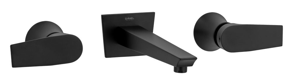 смеситель для умывальника daniel diva dv502215 черный матовый