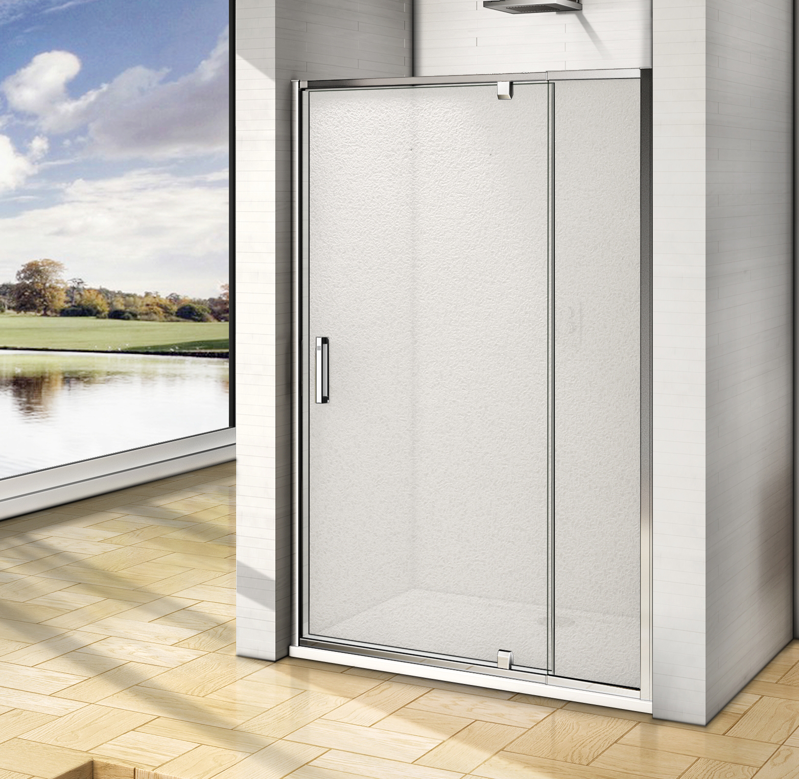 душевая дверь gooddoor orion wtw-pd-100-g-ch 100x185