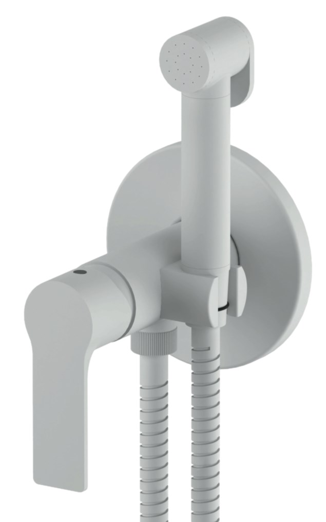 гигиенический душ с держателем mariani kali b37185klw белый матовый