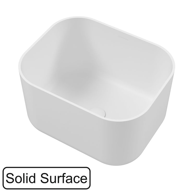 умывальник whitecross lazurit 50×40 solid surface, белый матовый
