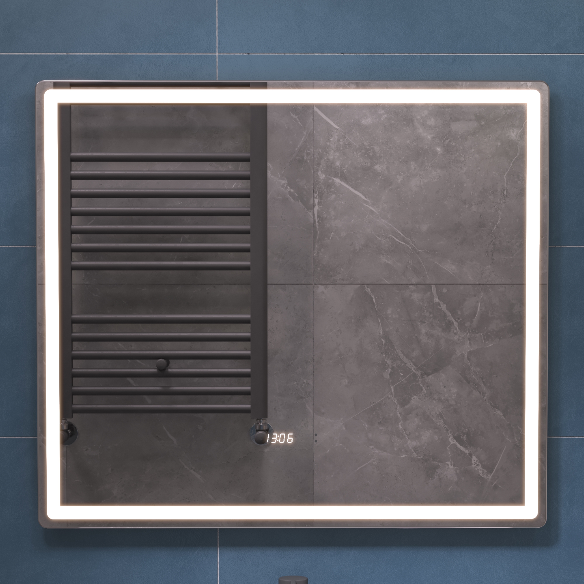 зеркало vigo geometry luxe 800 с led подсветкой и антизапотеванием