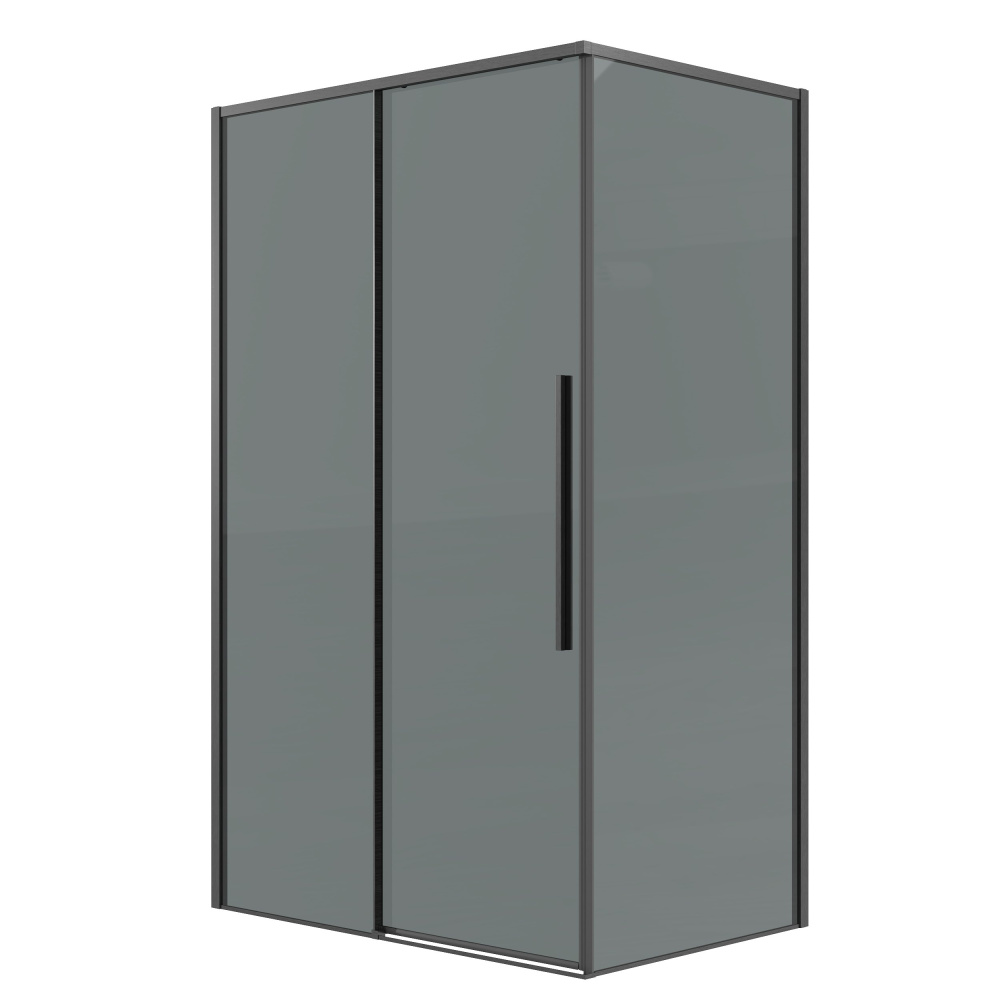 душевой уголок grossman galaxy 130x70 стекло тонированное / профиль графит