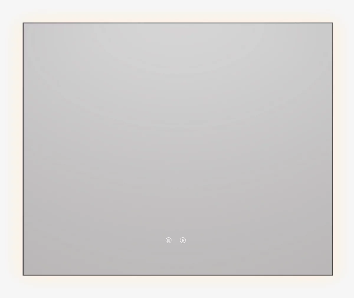 зеркало vincea led vlm-4f120gm-2 120x80 с led подсветкой и антизапотеванием, вороненая сталь