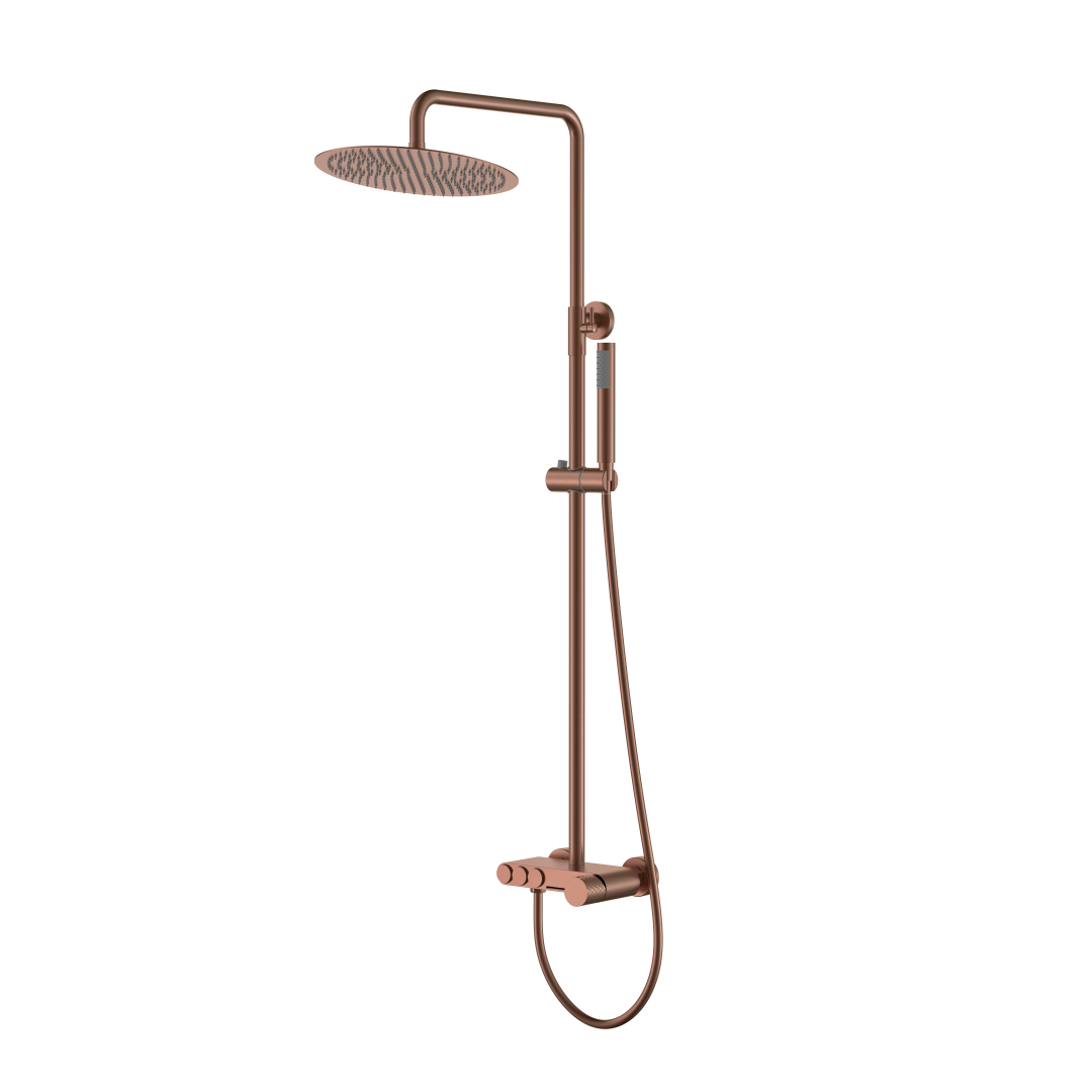 душевая стойка boheme stick 128-brb brushed bronze diamond
