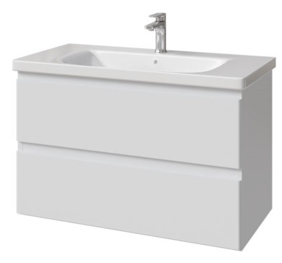 тумба подвесная caprigo forte 90 36113-sf027 белый матовый
