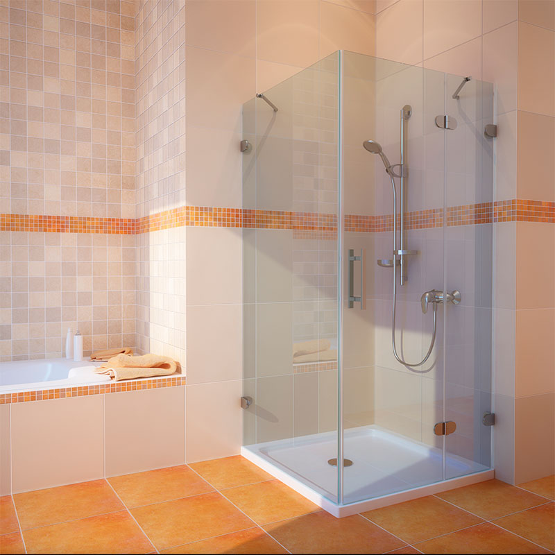 душевой уголок gutewetter lux square gk-003 90x90 (хром)