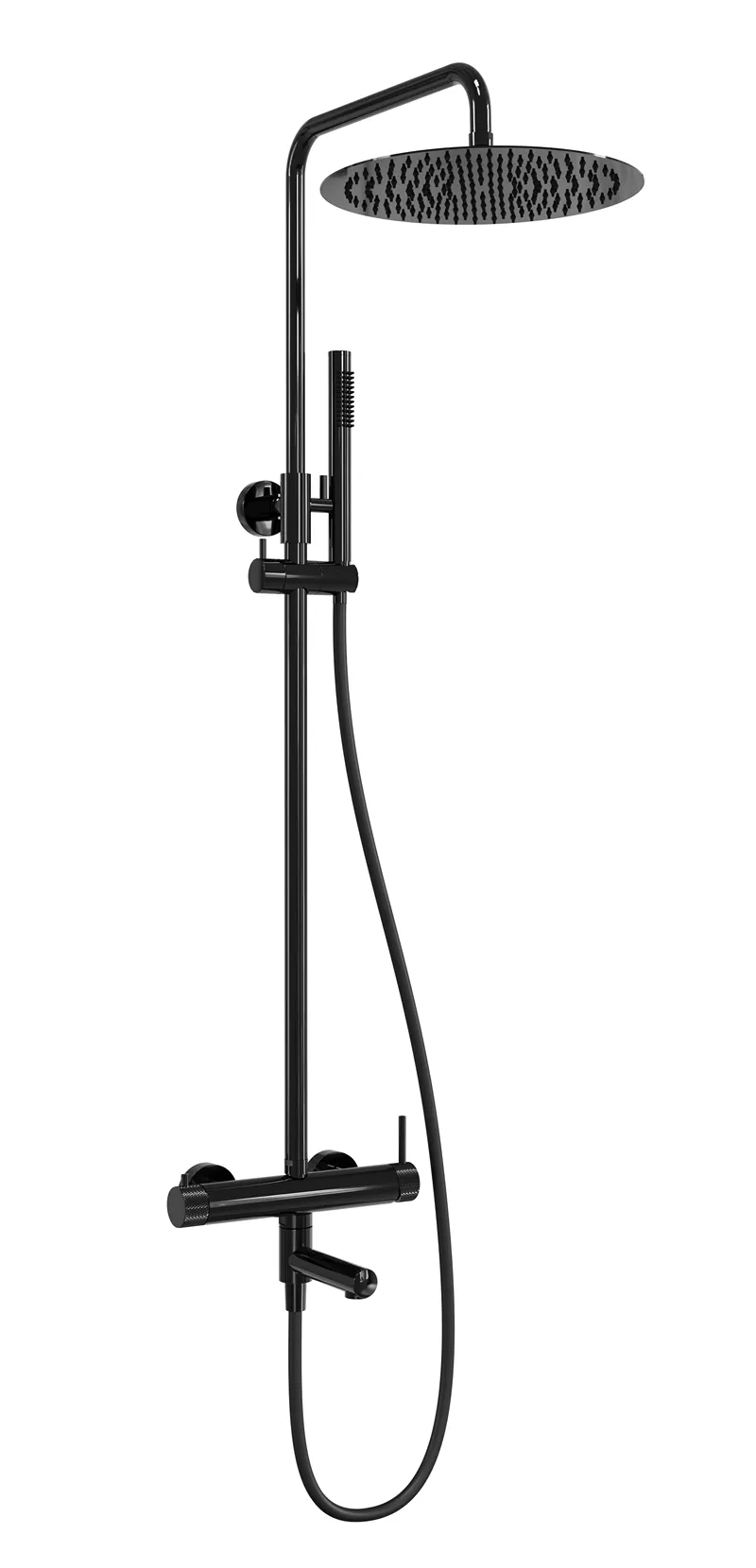 душевая стойка milleau tissage ml5219ks.dm-gb чёрный глянец