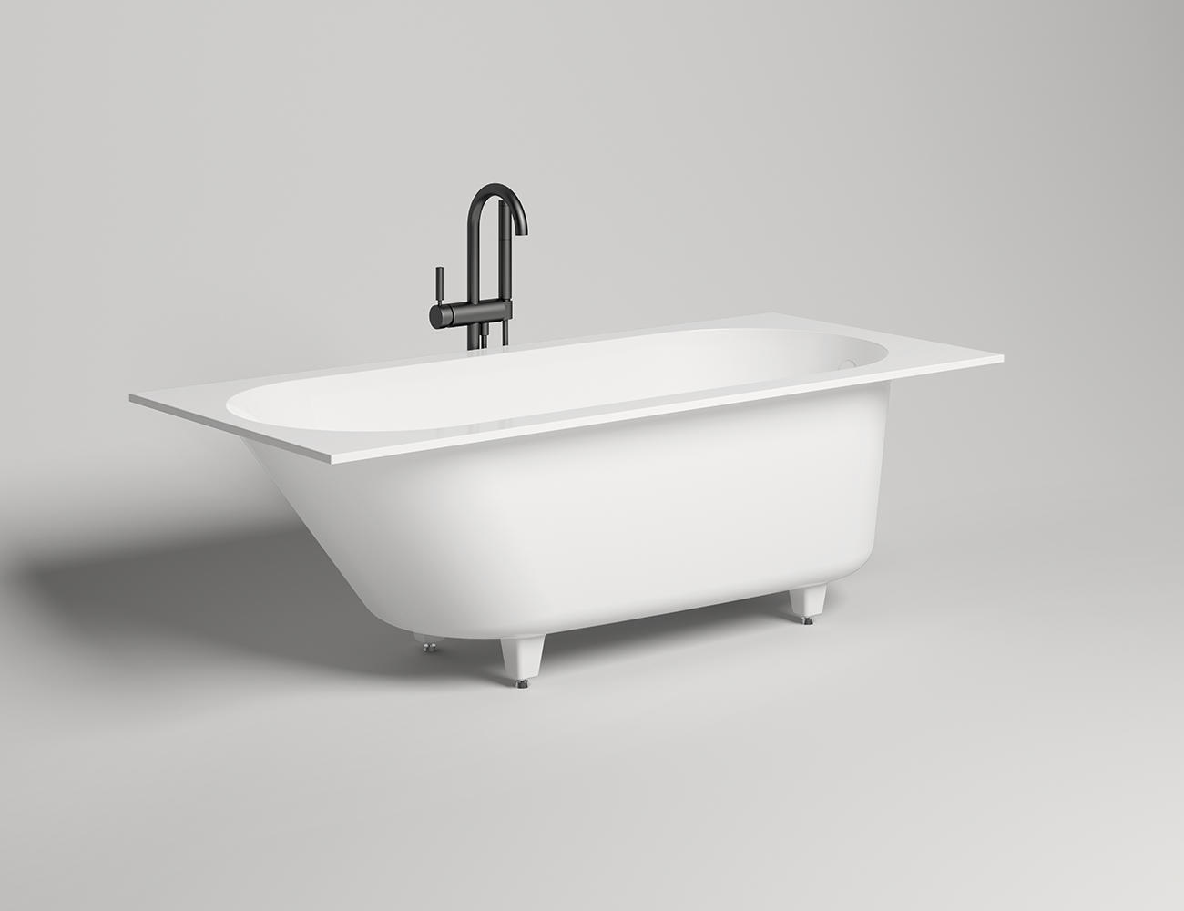 ванна из искусственного камня salini ornella s-sense 102312g 180x80 белый глянец