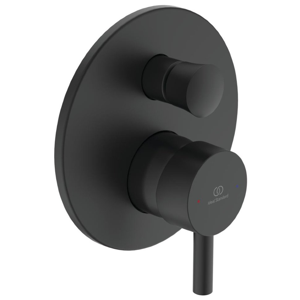 смеситель для ванны и душа ideal standard ceraline a6939xg с внутренней частью черный