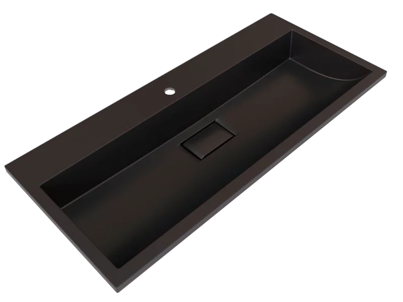 умывальник versalia absolute 100x45 черный глянец