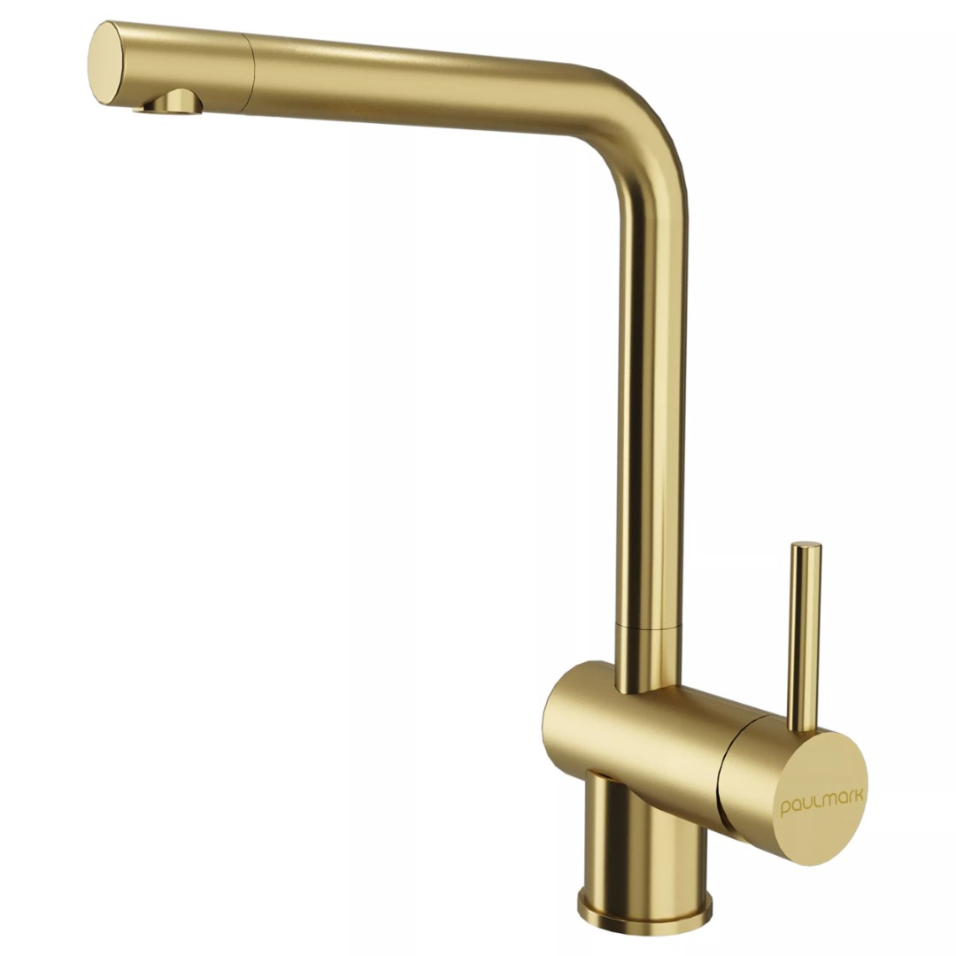 смеситель для кухни paulmark spring sp212067-lg светлое золото