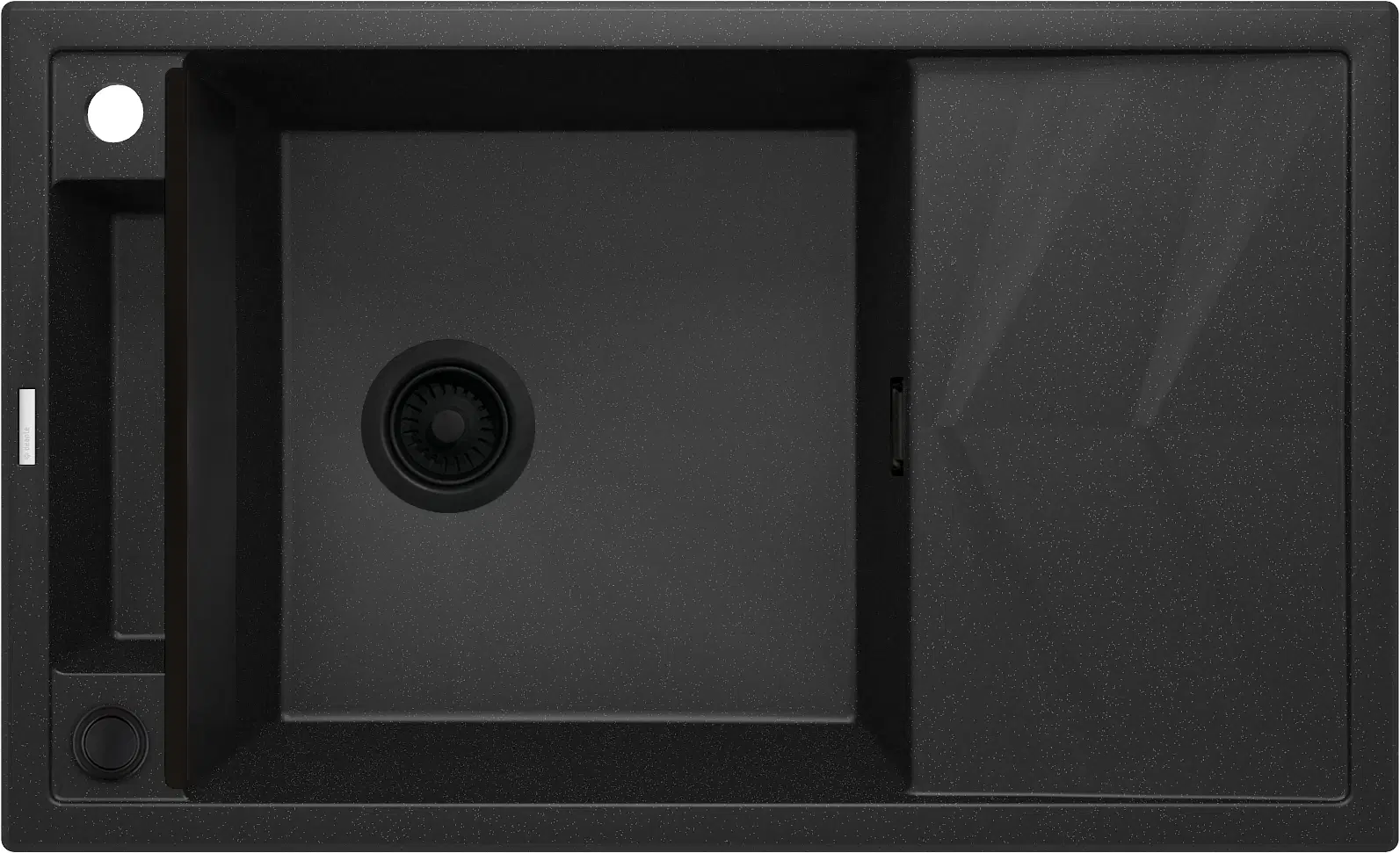 кухонная мойка deante magnetic zrm_g113 82x50 графитовый металлик