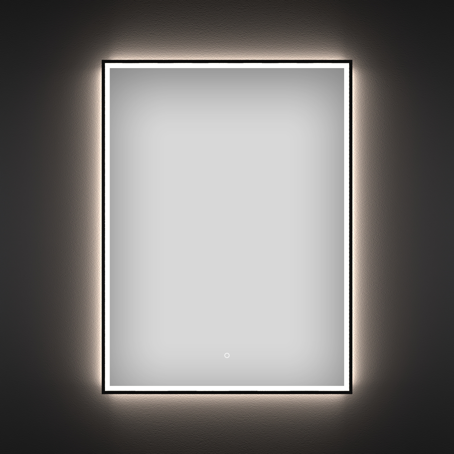 зеркало прямоугольное wellsee 7 rays' spectrum с фронтальной led-подсветкой 172201100 40x60 см черный контур