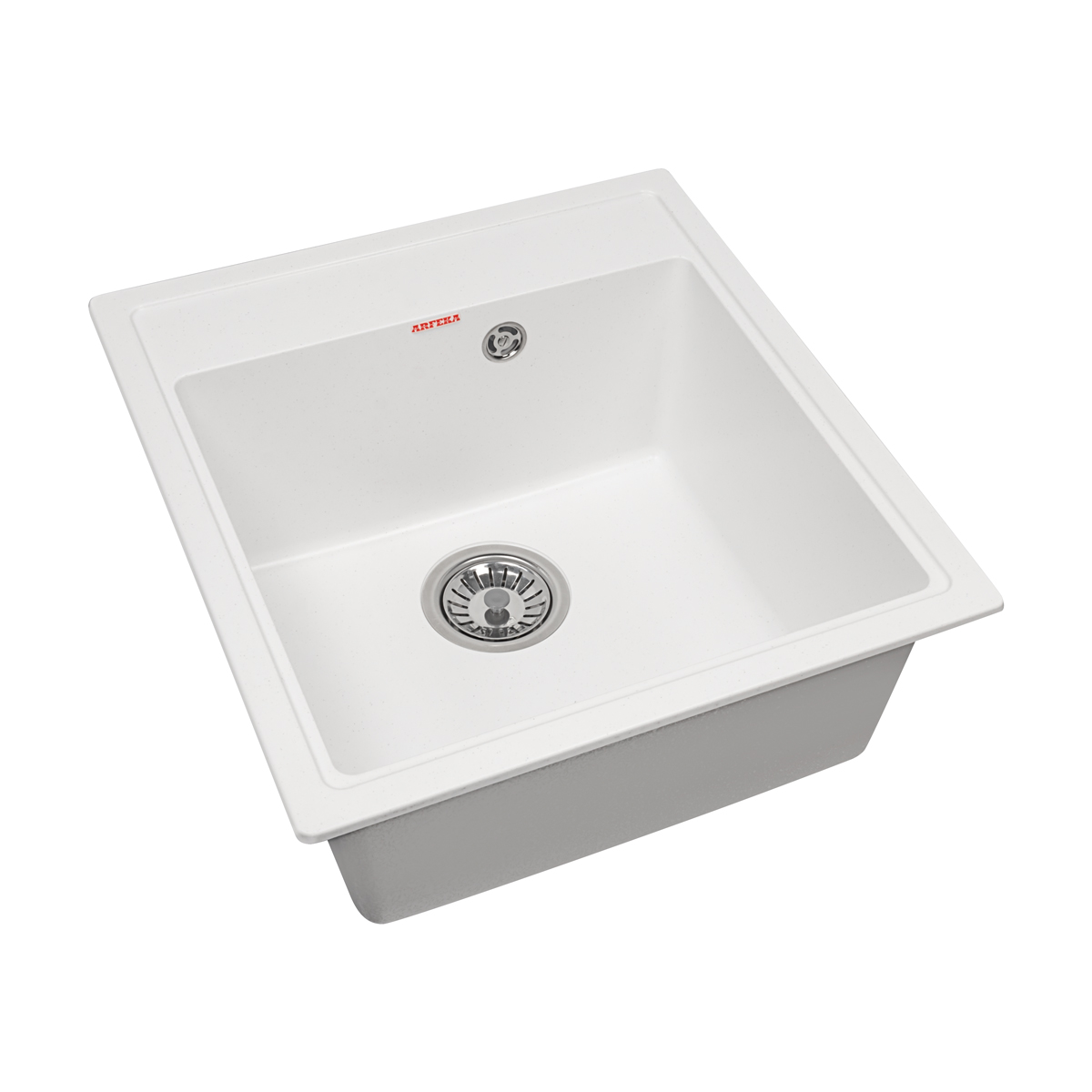 мойка кухонная arfeka dalago 57 silken white, белая