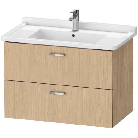 тумба c умывальником duravit xbase 800 xb619005252 с умывальником duravit starck 3 0304800000, дуб европейский