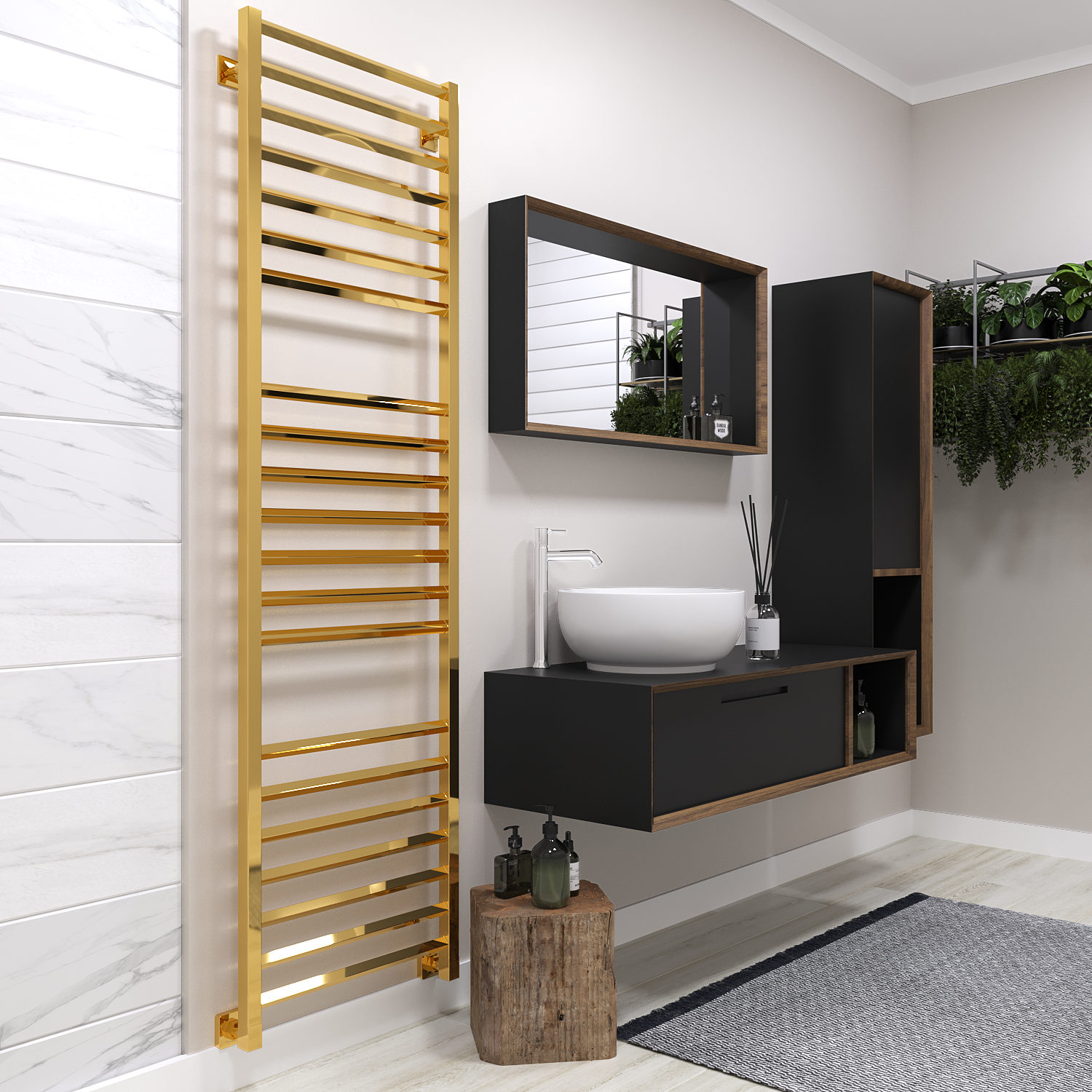 полотенцесушитель водяной stinox sorento luxe 50x180 золото глянец