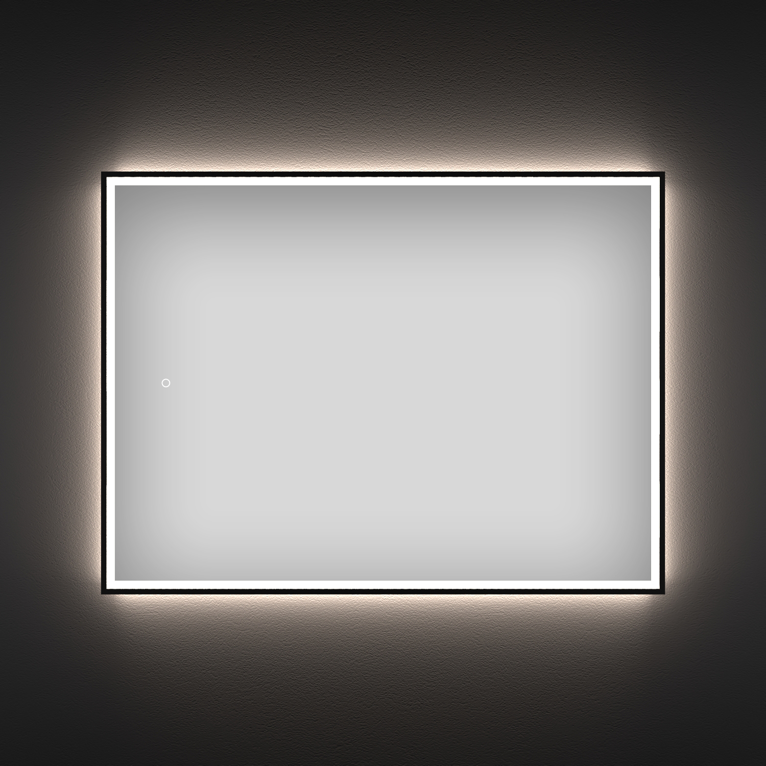 зеркало прямоугольное wellsee 7 rays' spectrum с фронтальной led-подсветкой 172201130 65x40 см черный контур
