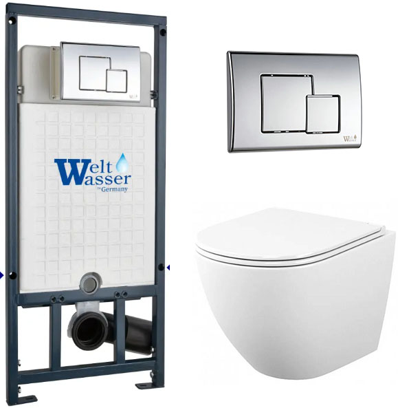 комплект инсталляции welt-wasser marberg 507 se с клавишей смыва cr и унитазом teymi t40102