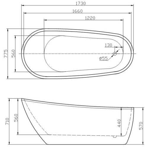 Ванна акриловая Belbagno BB14 178x84 фото 3 ванна акриловая belbagno bb14 178x84 фото 3