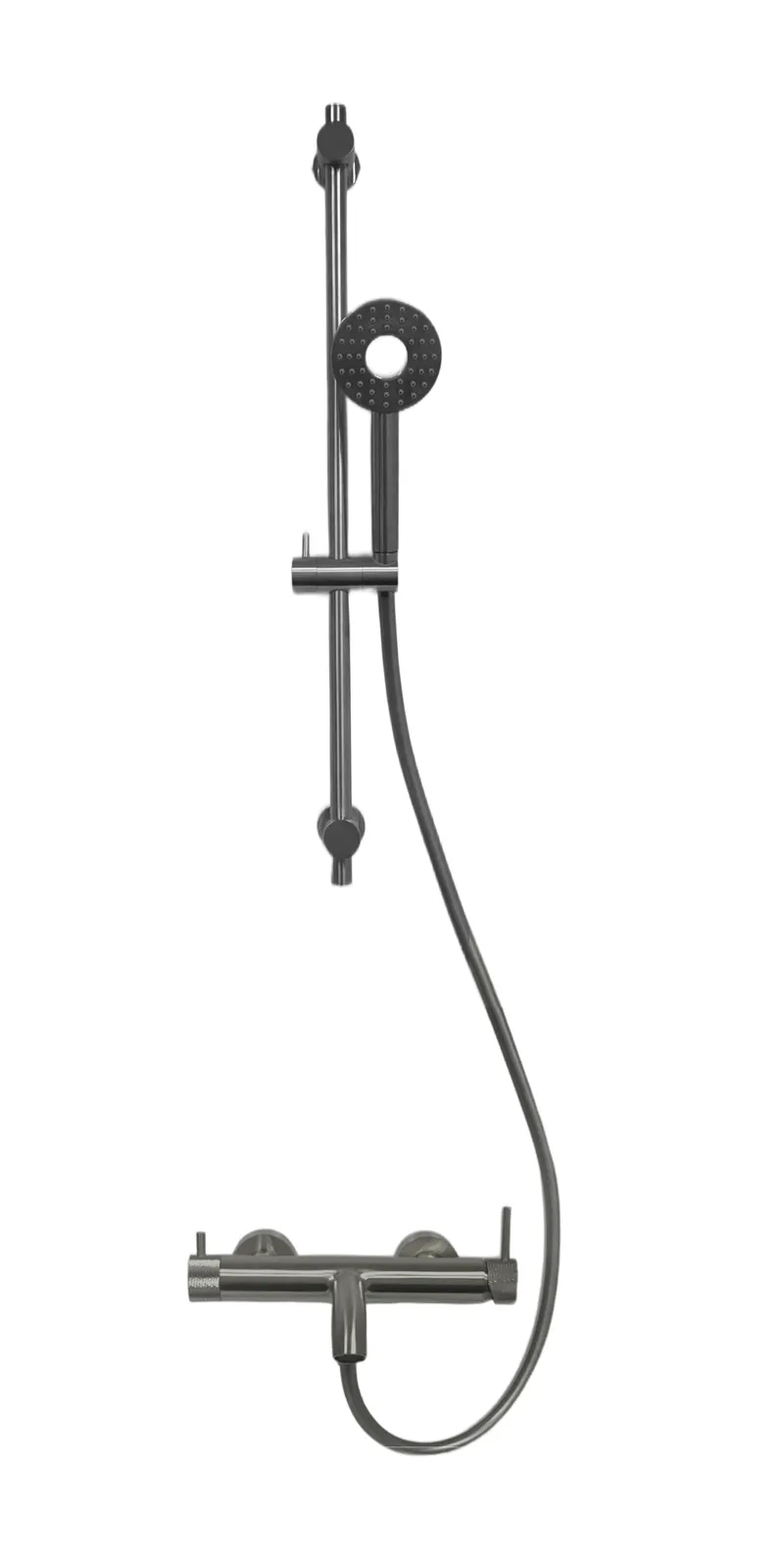 смеситель для ванны и душа milleau tissage ml81803m/0705bd-gm оружейная сталь