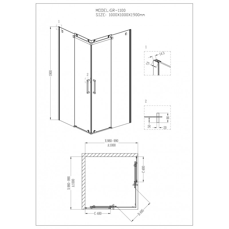 Душевой уголок Wasserkraft Aller Black Matt 10H07LB 120x90 фото 16 душевой уголок wasserkraft aller black matt 10h07lb 120x90 фото 16