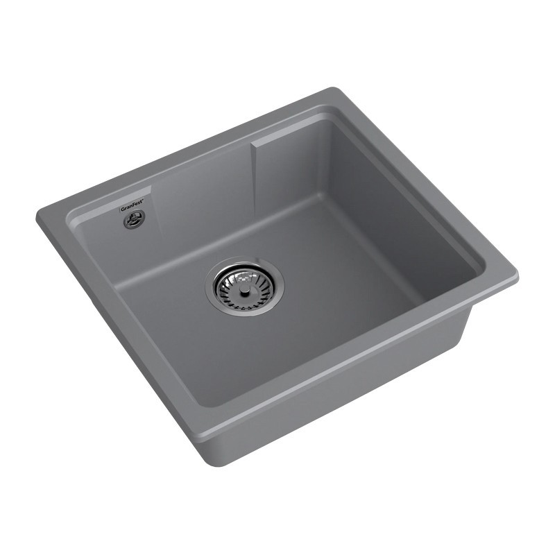 кухонная мойка granfest gf-ur-4550 50x45 темно-серый