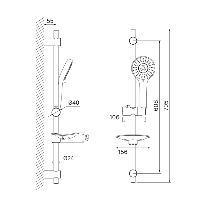 Душевой уголок Gutewetter Practic Rectan GK-403 130x120 (матовый хром/стекло матовое) фото 3 душевой уголок gutewetter practic rectan gk-403 130x120 (матовый хром/стекло матовое) фото 3
