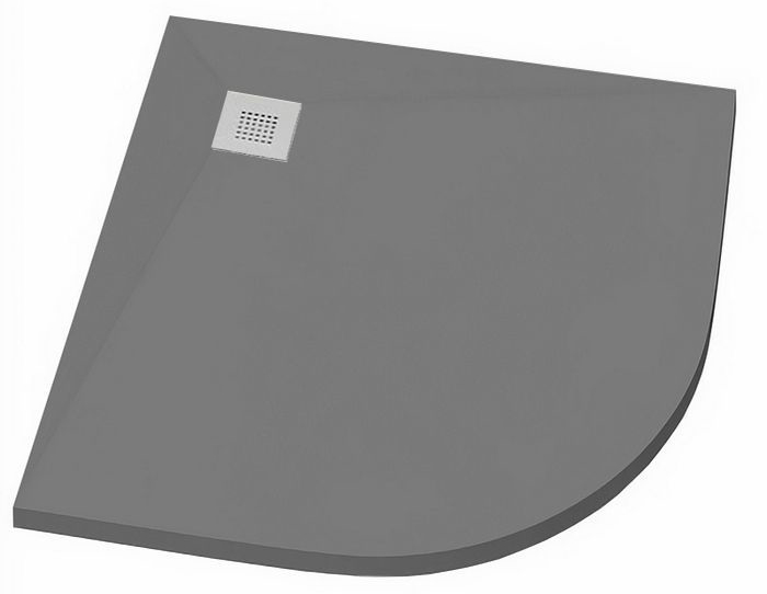 душевой поддон gooddoor essentia r 100x100 графит