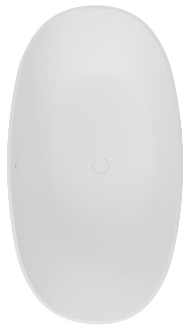 ванна из искусственного камня allen brau solid stone krion oval 170x80 белый матовый