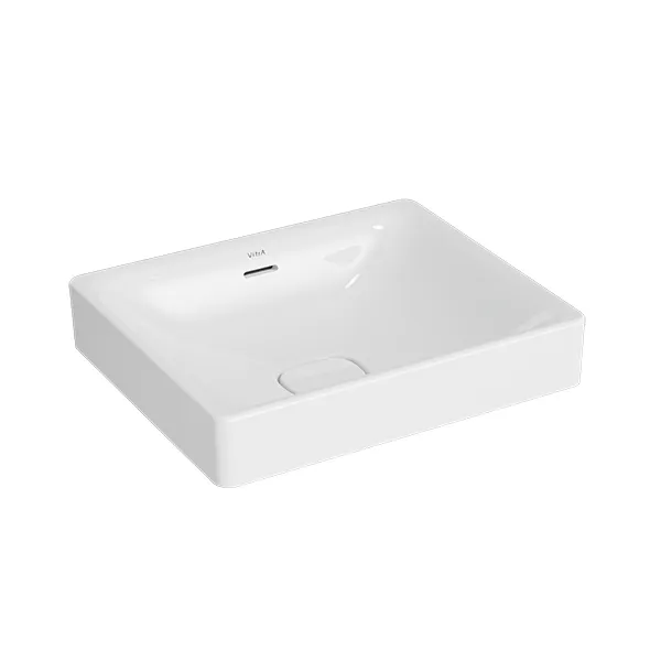 умывальник vitra metropole 50x40 с донным клапаном, белый
