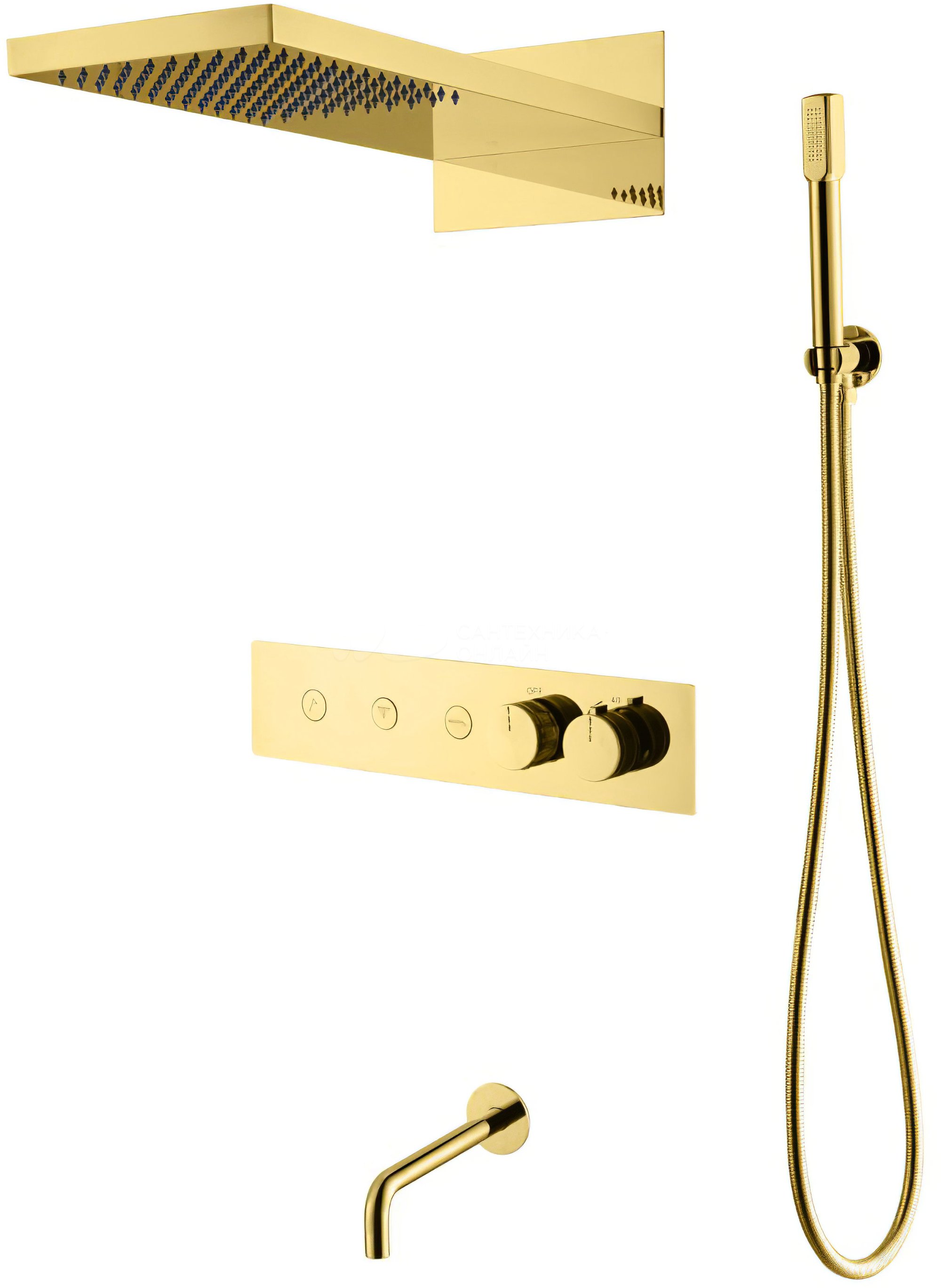 душевая система скрытого монтажа boheme fusion 131-2-g золото