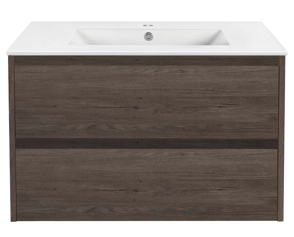 тумба под умывальник vincea gio 800 r.oak vmc-2g800ro темный дуб