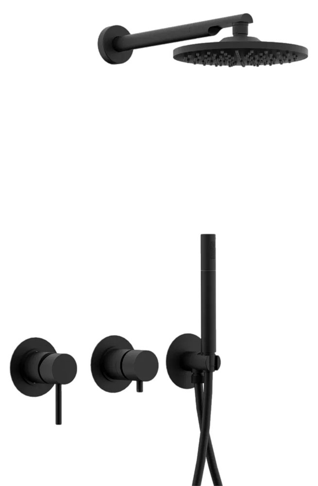 душевая система скрытого монтажа remer x style x96s02ono черный матовый