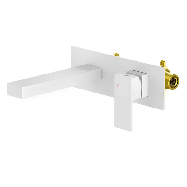 смеситель скрытого монтажа для умывальника timo selene 2071/16sm matte white