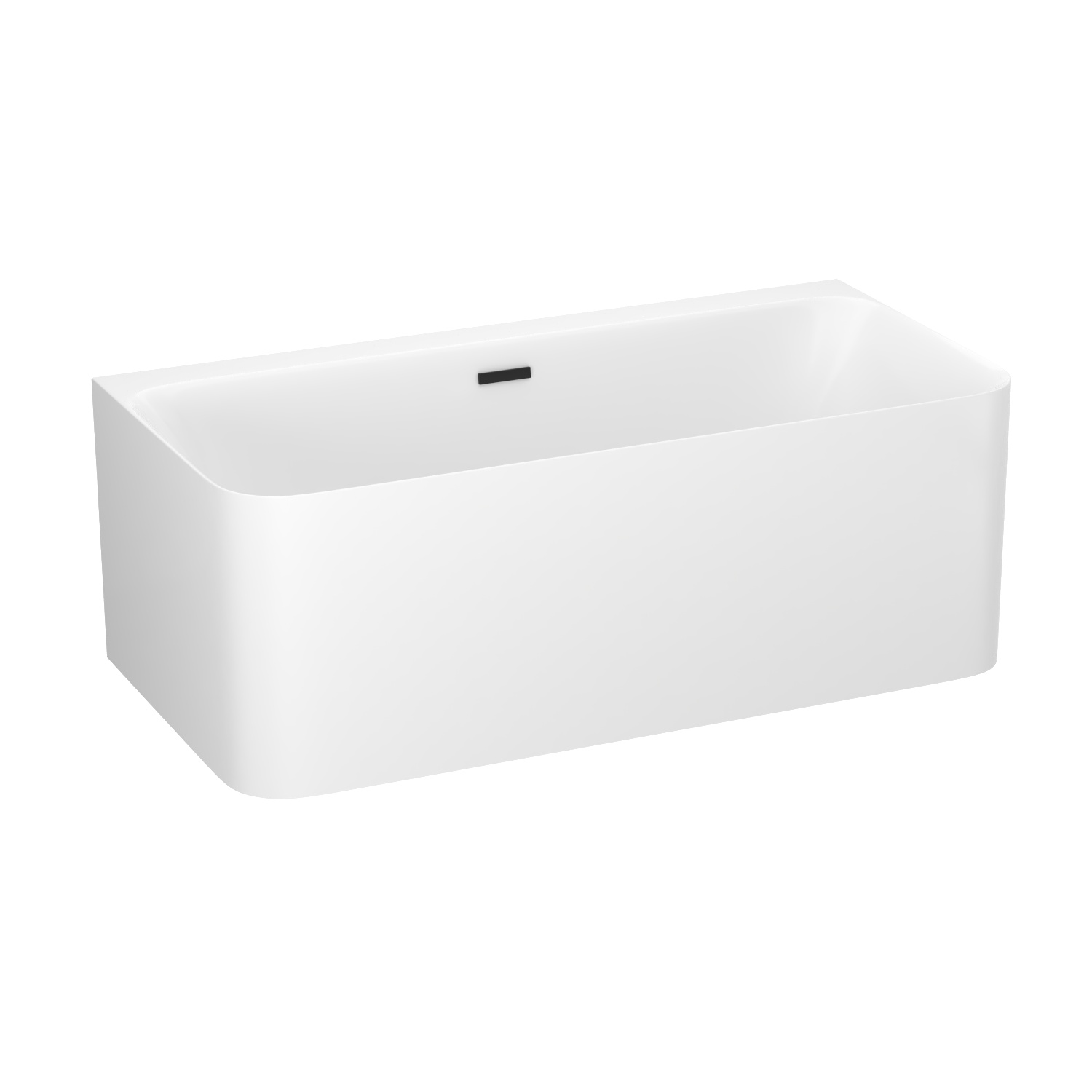 ванна акриловая wellsee clermont 150x73 (слив-перелив черный матовый) белый глянец