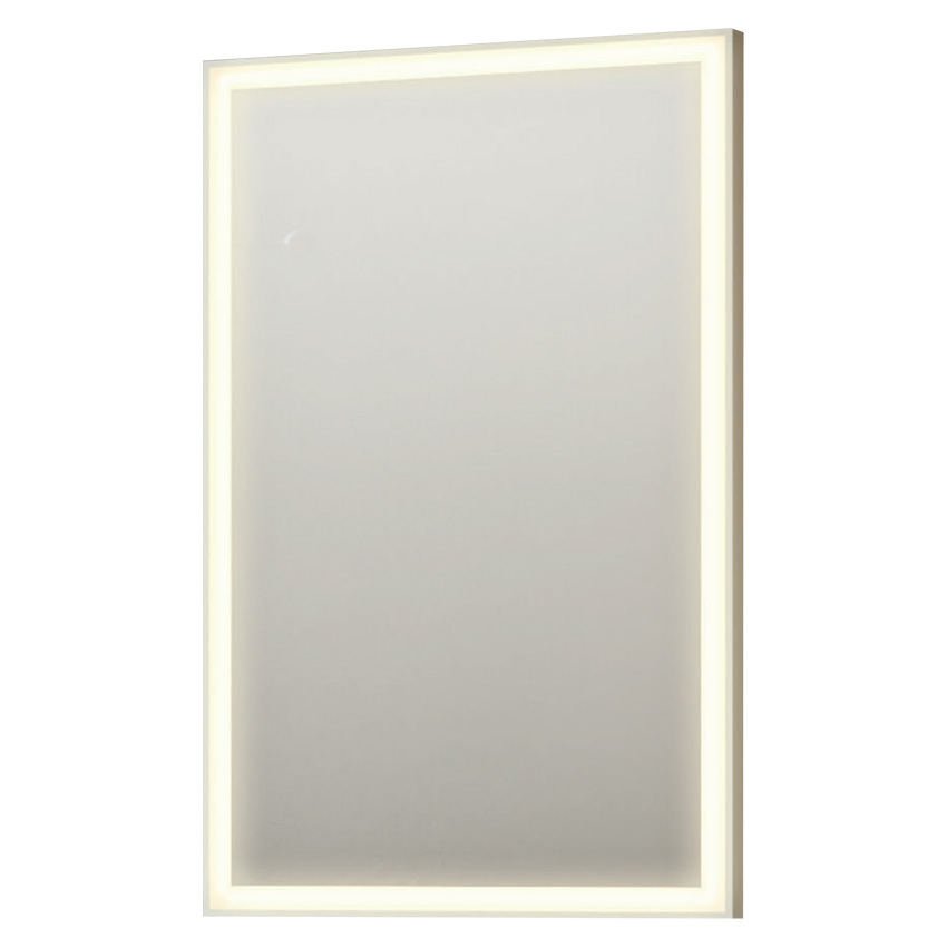 зеркало orka cube 65x100 c led подсветкой, белый матовый