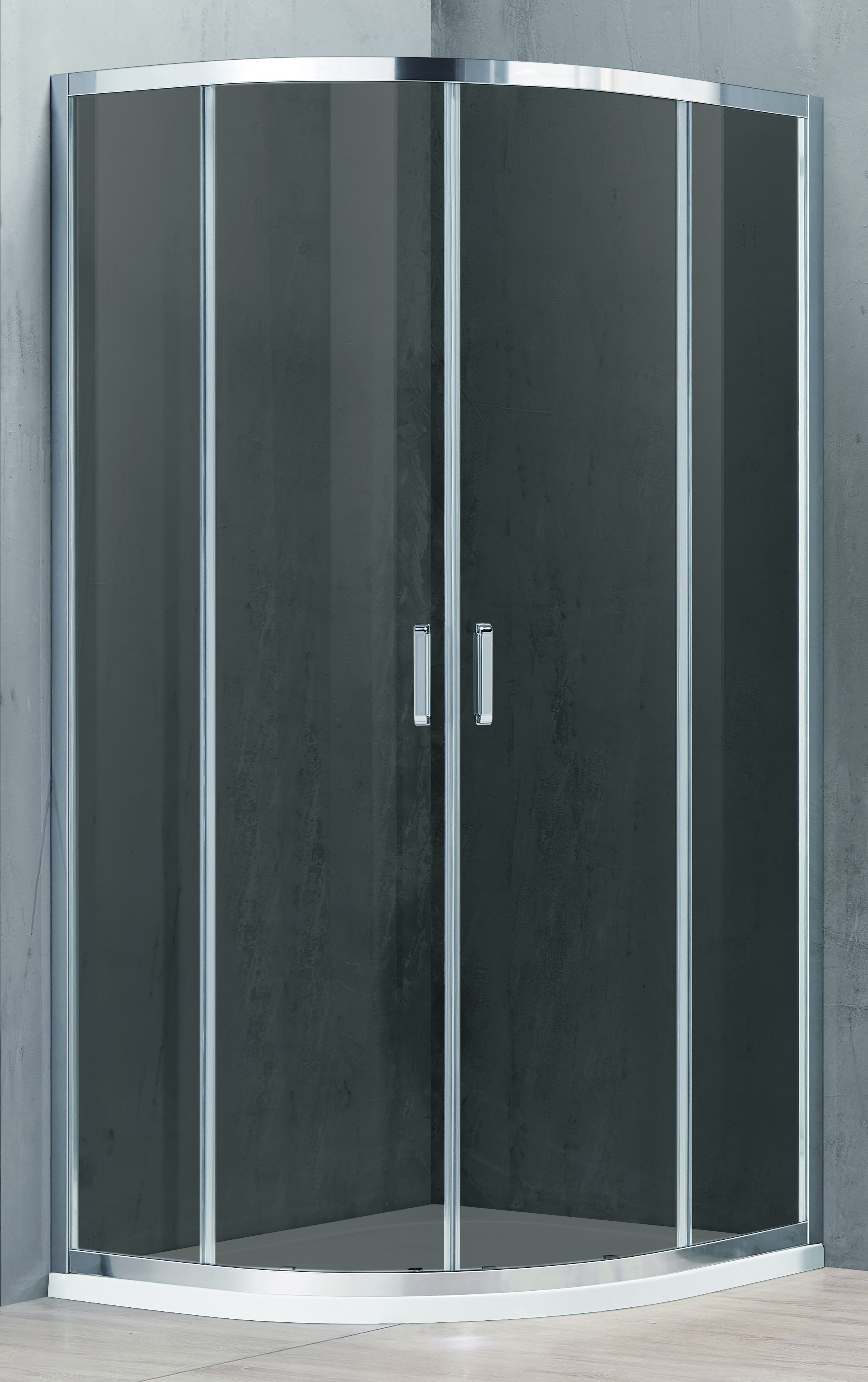 душевой уголок adema гласс лайн (glass line) 90x90 (тонированный) с поддоном