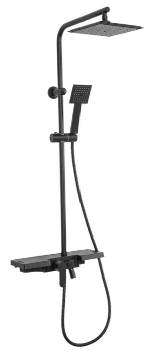 душевая система rea bravo black p0636 черный матовый