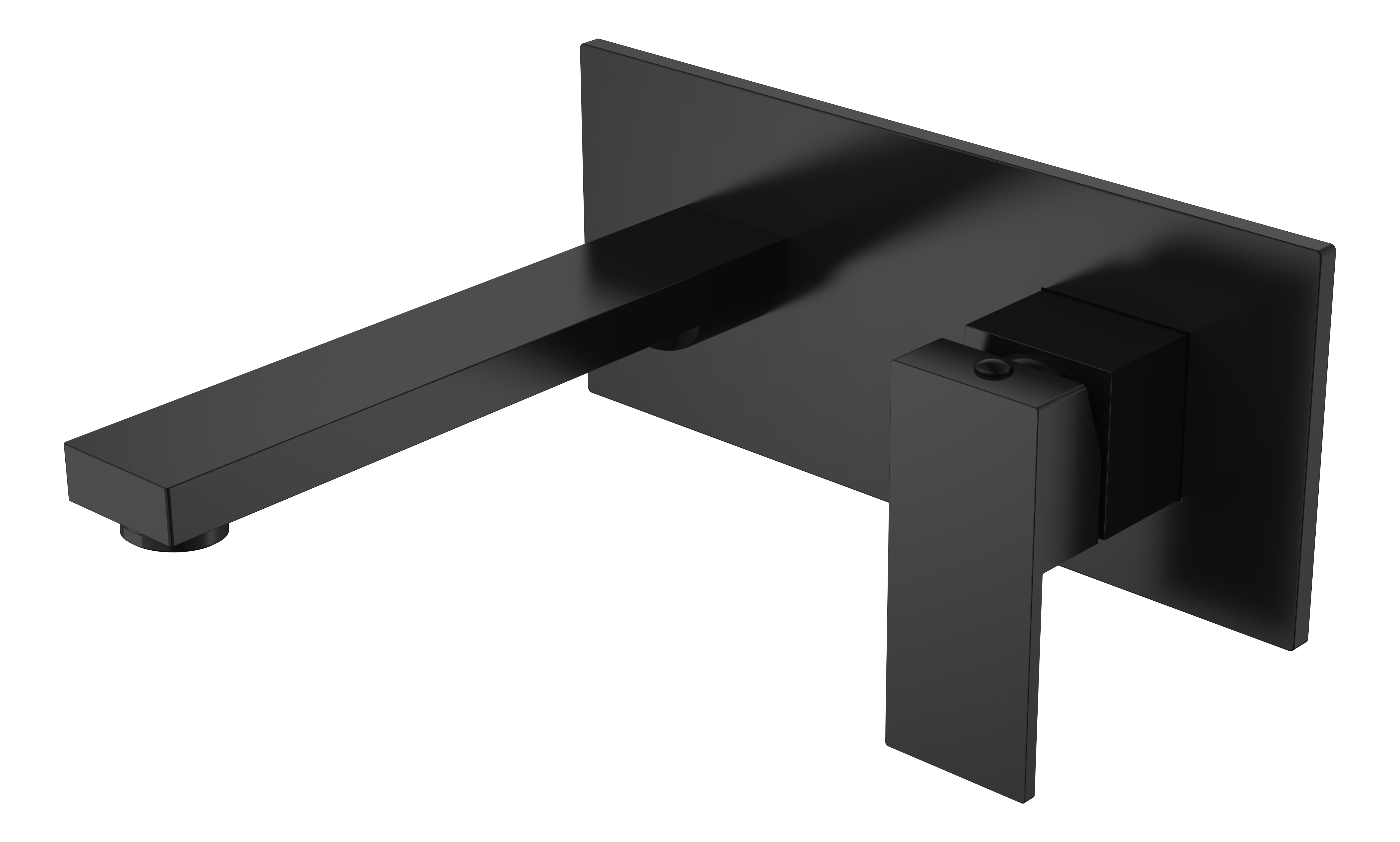 смеситель для умывальника boheme qubic matt black 475-b матовый черный