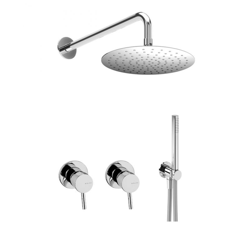 душевая система скрытого монтажа bruma lusitano set1071201cr-double250 хром