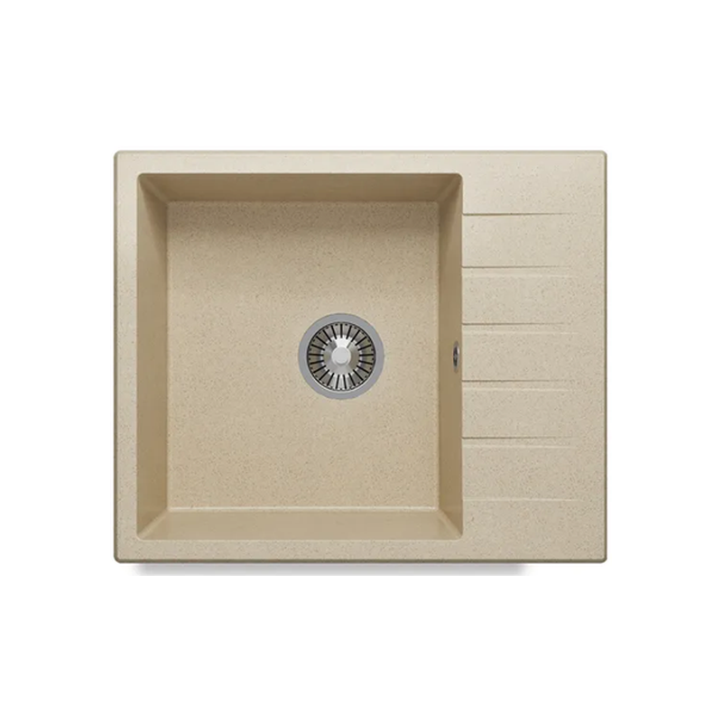 кухонная мойка polygran deka 600 60x50 бежевый