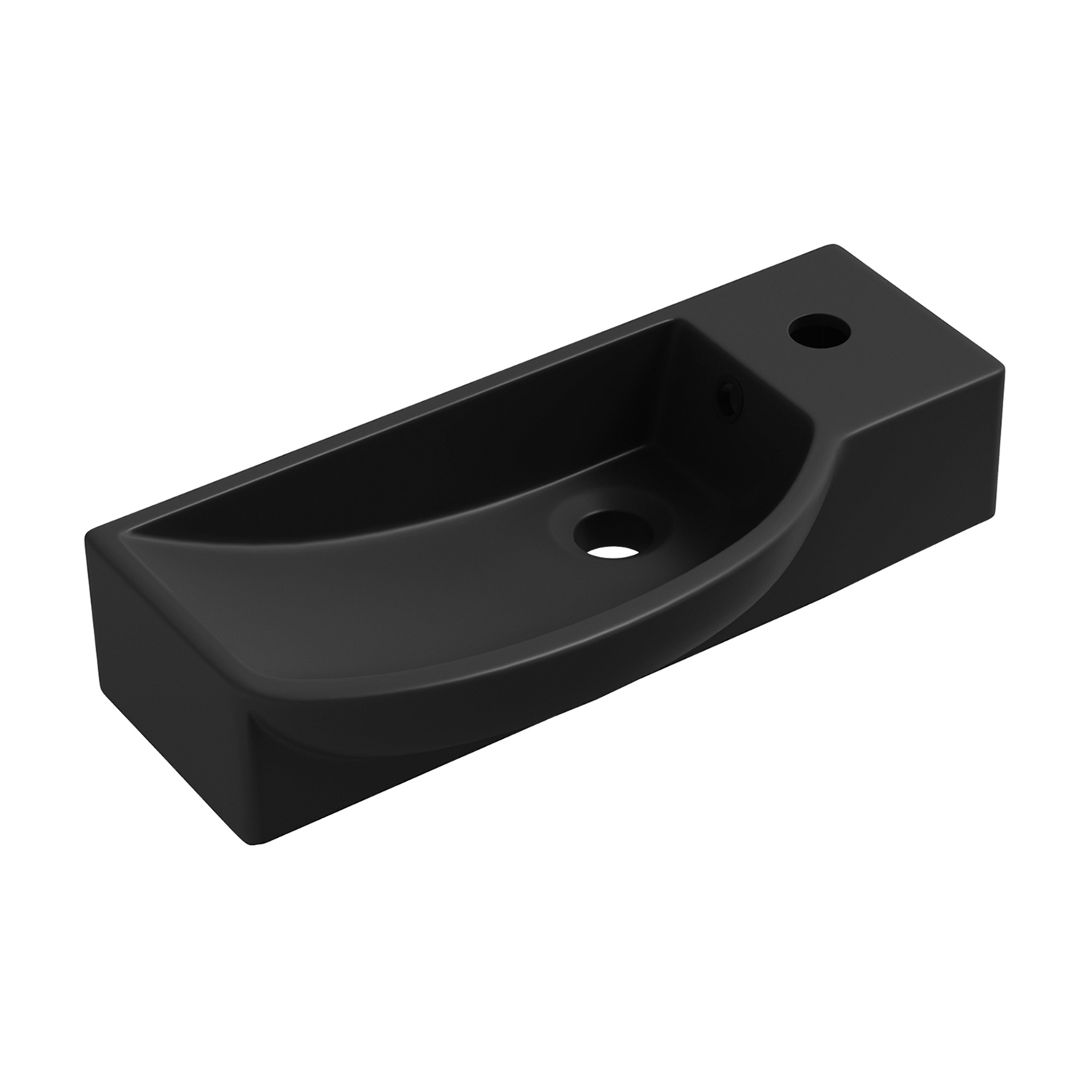 умывальник подвесной/накладной lavinia boho bathroom sink 33311038 45x24 черный матовый