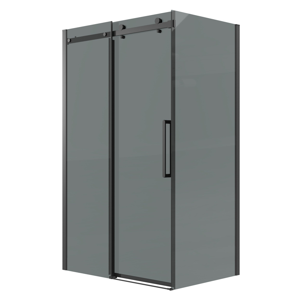 душевой уголок grossman classic 100x80 стекло тонированное / профиль черный матовый