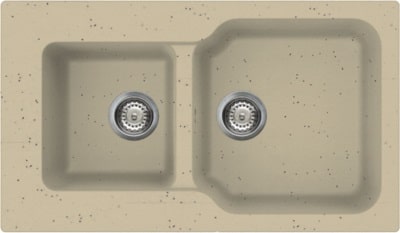 кухонная мойкa omoikiri maru 86-2-ch 86x50 шампань
