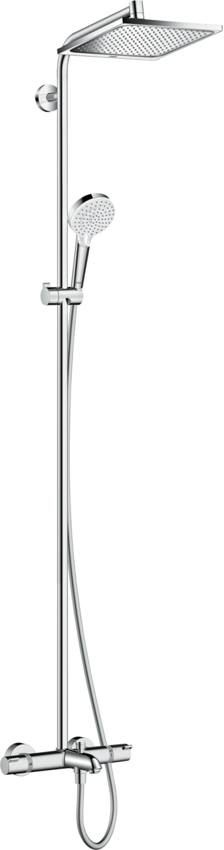 душевые системы hansgrohe crometta e 240 1jet showerpipe 27298000