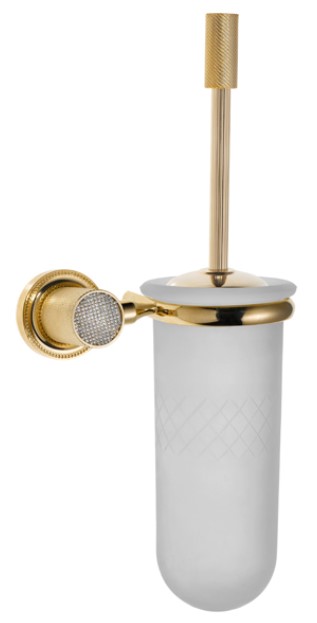 ерш для туалета boheme royal cristal 10933-g-b золото с черными кристаллами