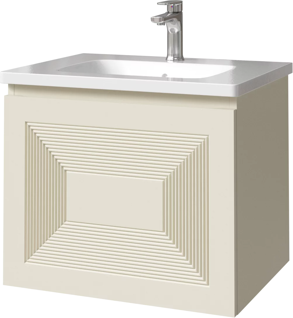 тумба подвесная caprigo modo quarta 60 35711-sf046 бежевый матовый
