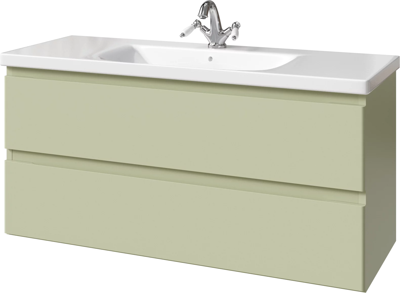 тумба подвесная caprigo forte 120 36116-sf024 зеленый матовый