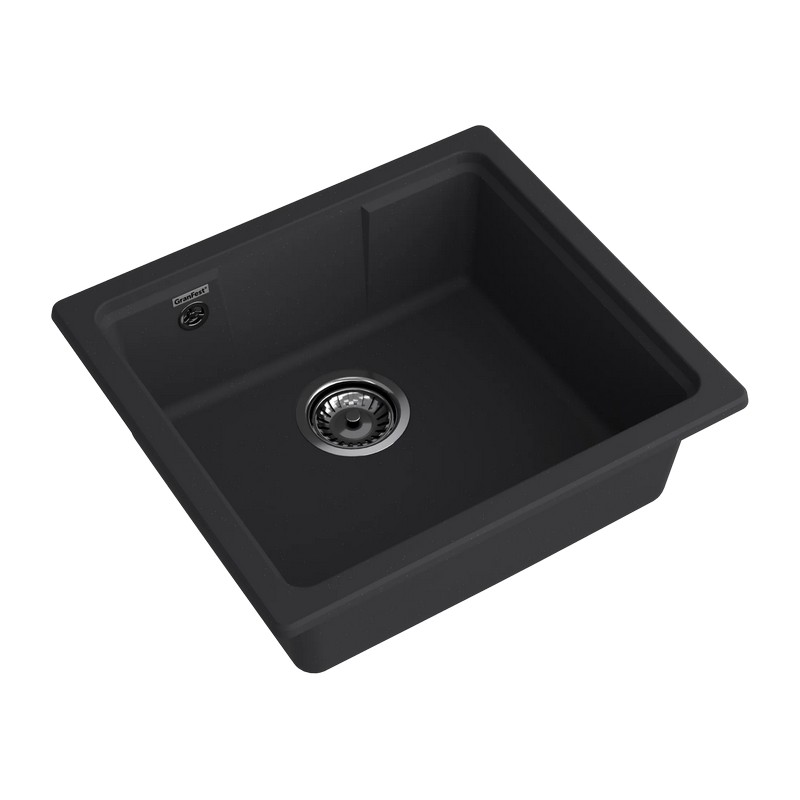 кухонная мойка granfest gf-ur-4550 50x45 черный